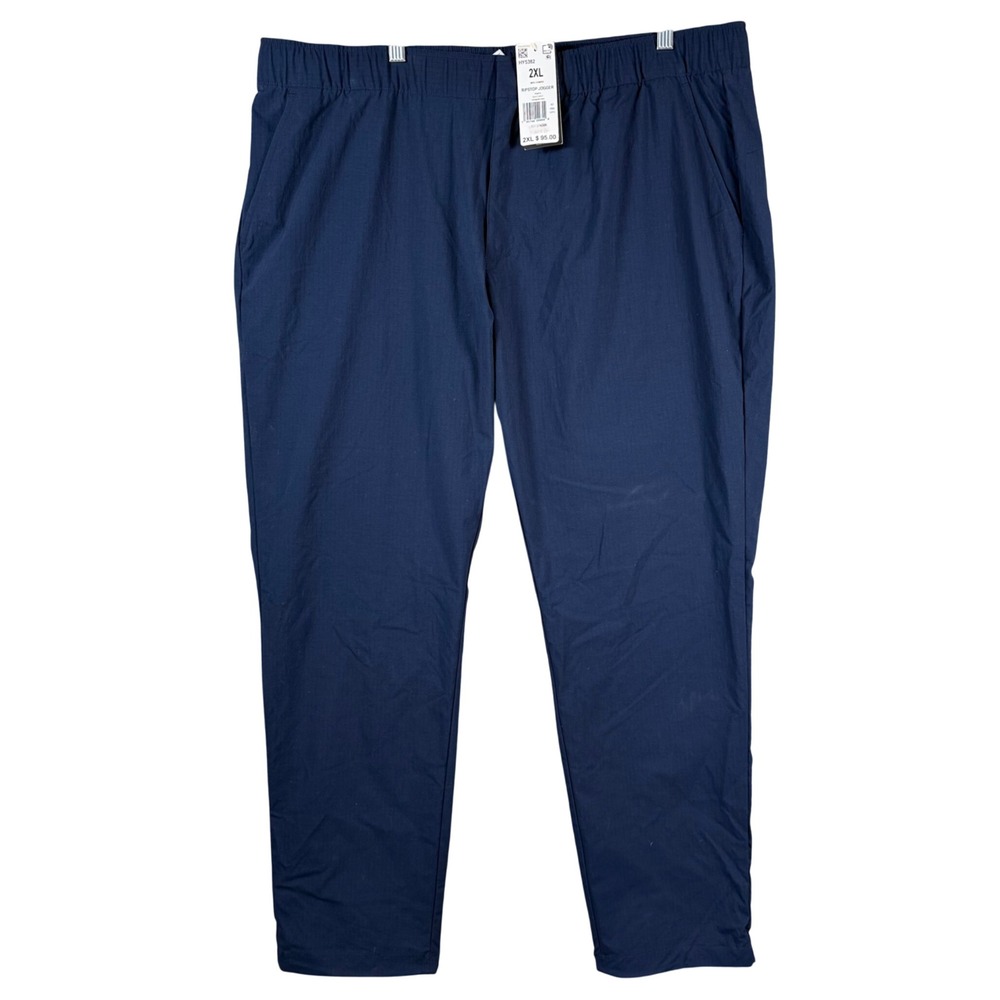 Adidas Pants Ripstop Jogger Mens 2XL Blue Golf Athletic Lightweight Tapered RFID